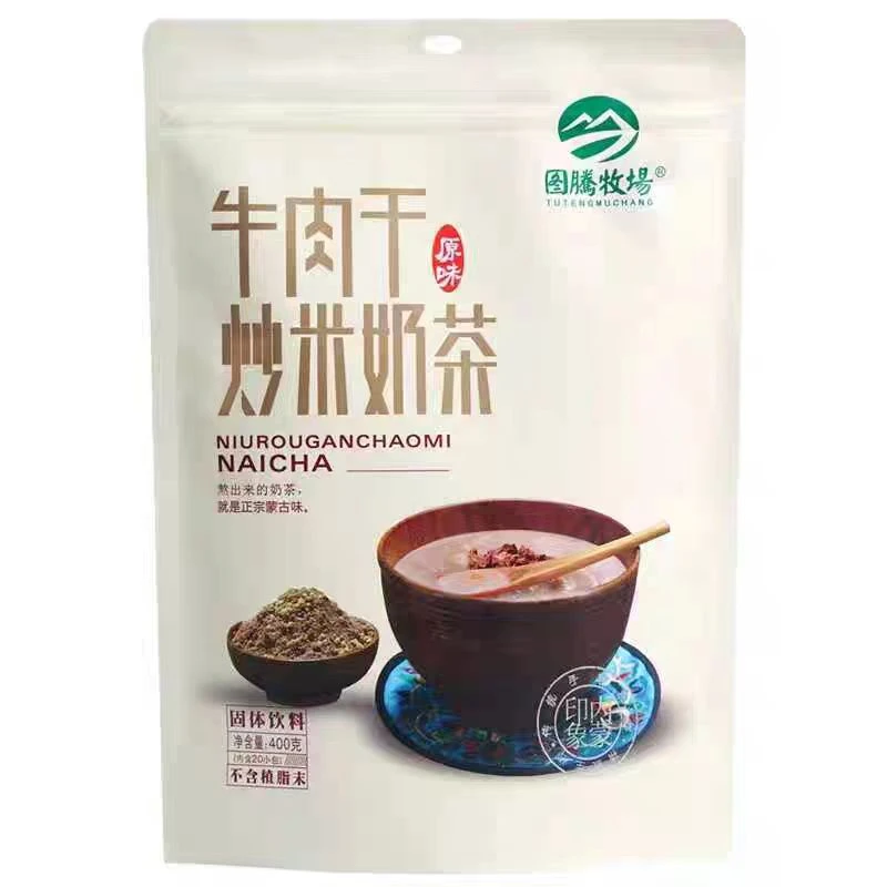 图腾牧场牛肉干炒米奶茶原味400g