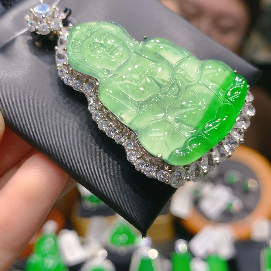 【闪购商品】颈饰银S925镶嵌翡翠4柒姐