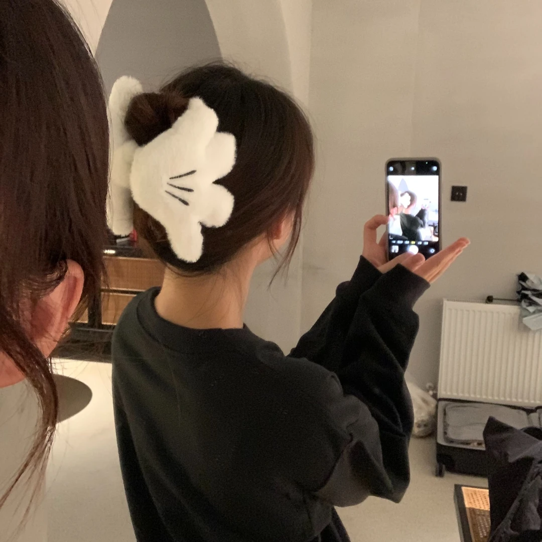 元气满满大大号卡通米奇手掌立体ins风公仔创意发夹鲨鱼夹抓夹