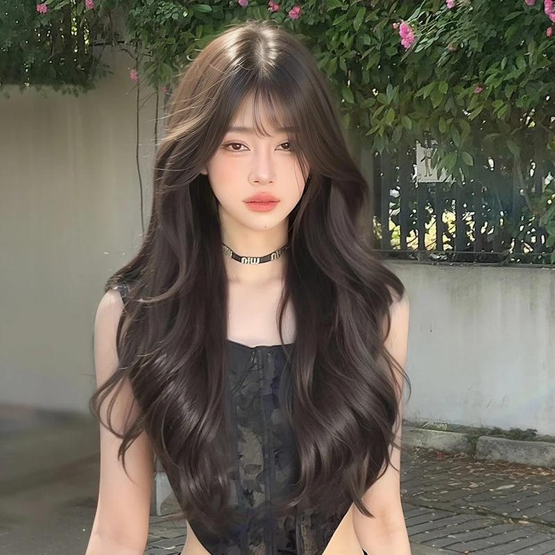 【露丝卷】刘海假发女长卷发韩系款大波浪头顶假发全头套假发片