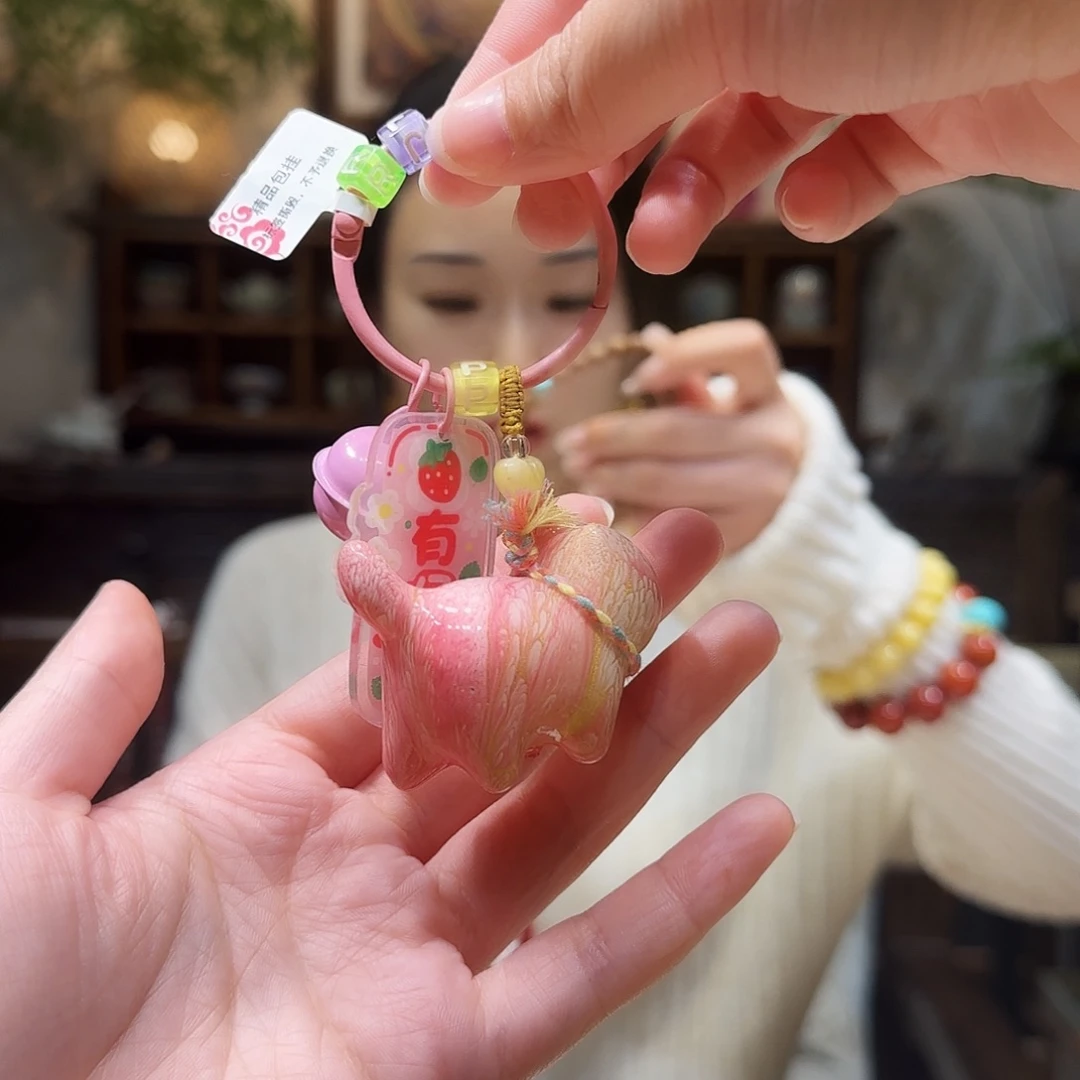 亚克力非金属鎏金小猫挂件