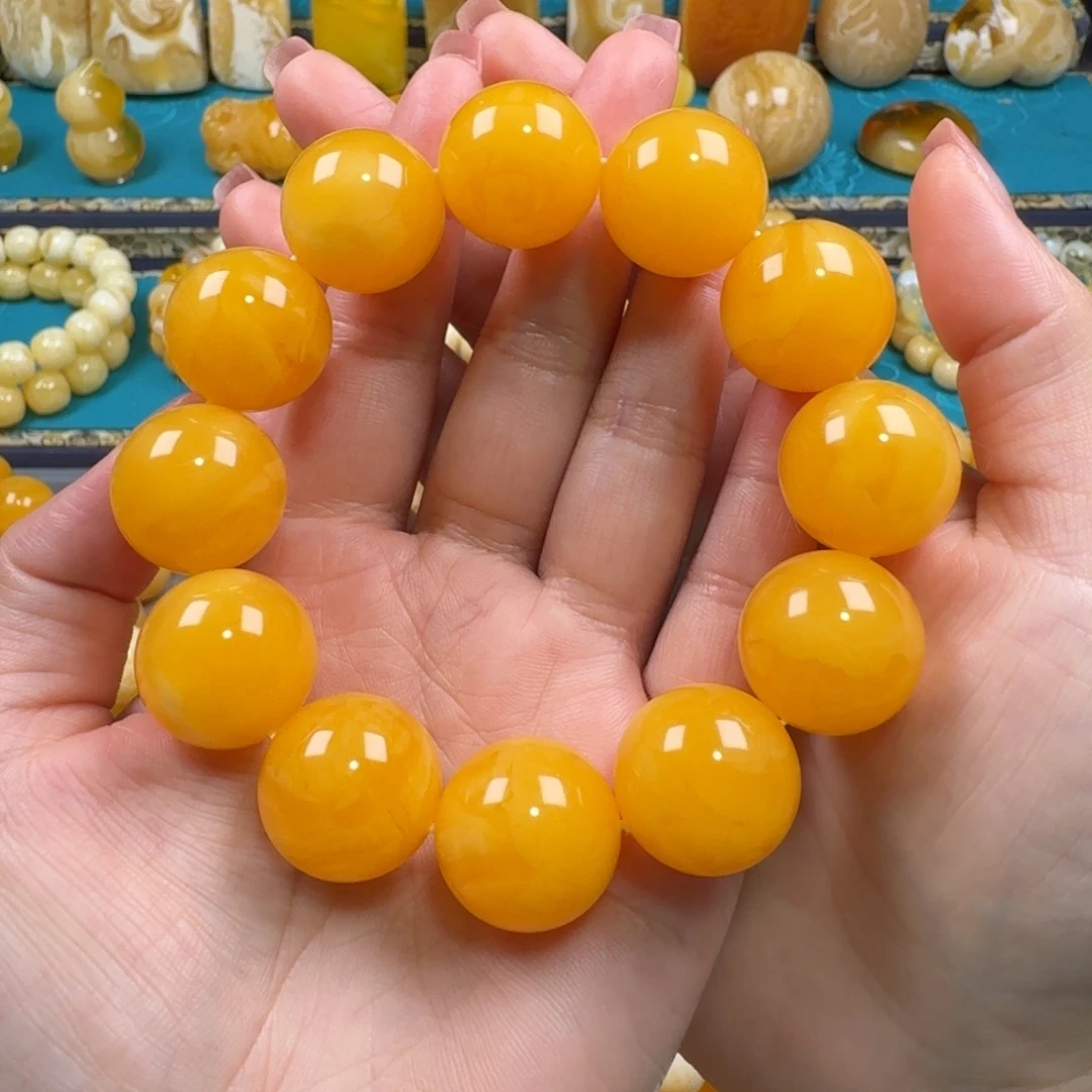琥珀未镶嵌手链同料