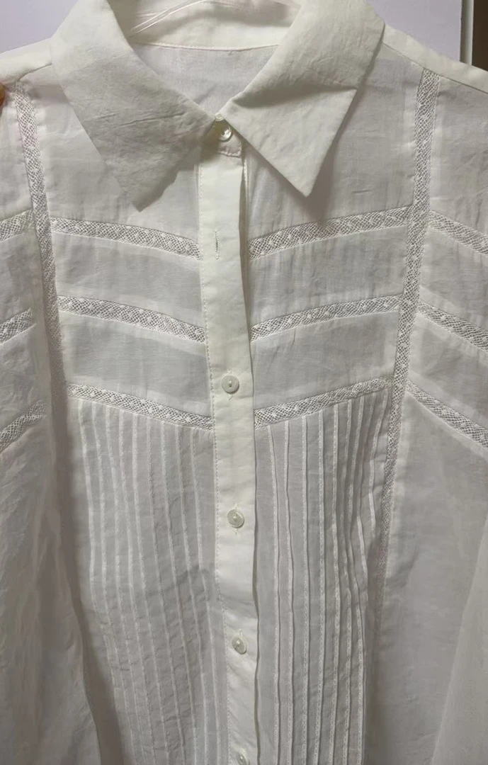 H61133 蕾丝拼接衬衫