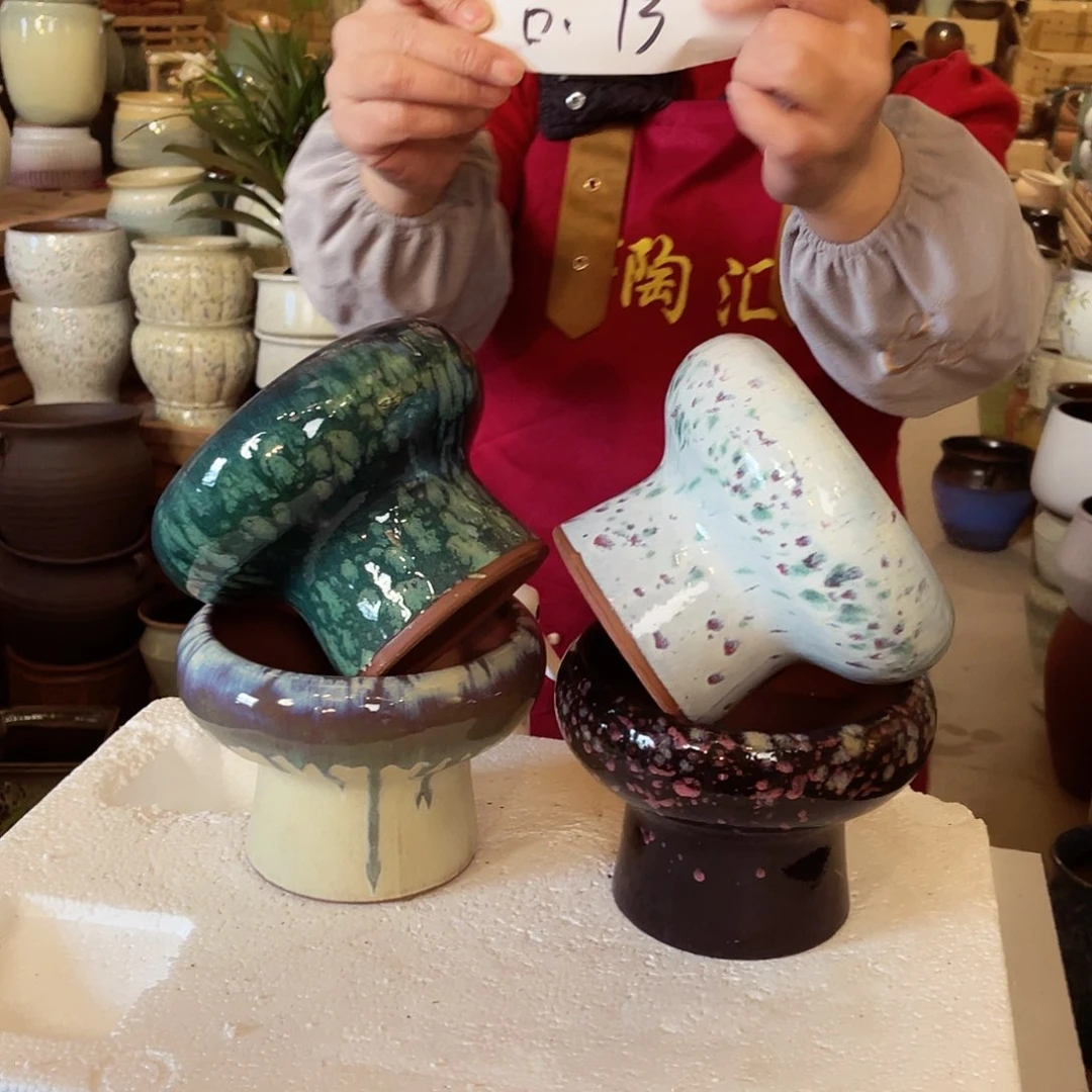 紫砂花盆高度12口径13