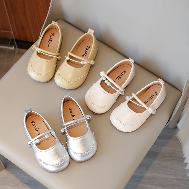 ABC女童皮鞋2025春季新款儿童鞋子小女孩公主鞋软底中小童豆豆鞋