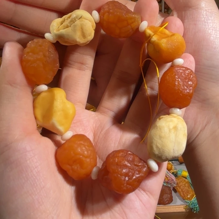 琥珀未镶嵌手链蜜蜡海漂手串