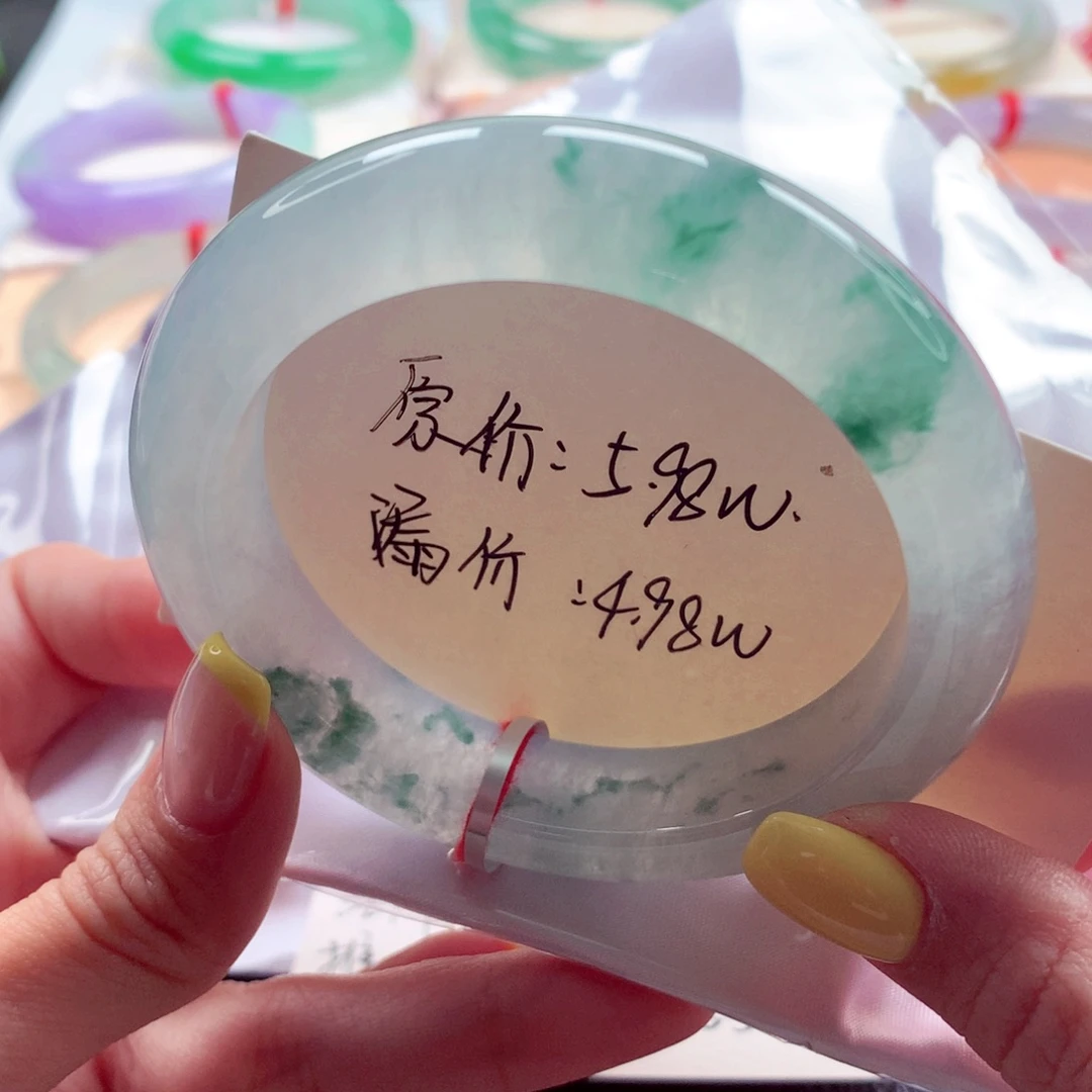 翡翠未镶嵌手镯56.4 起光大气灵动冰飘超值价灵