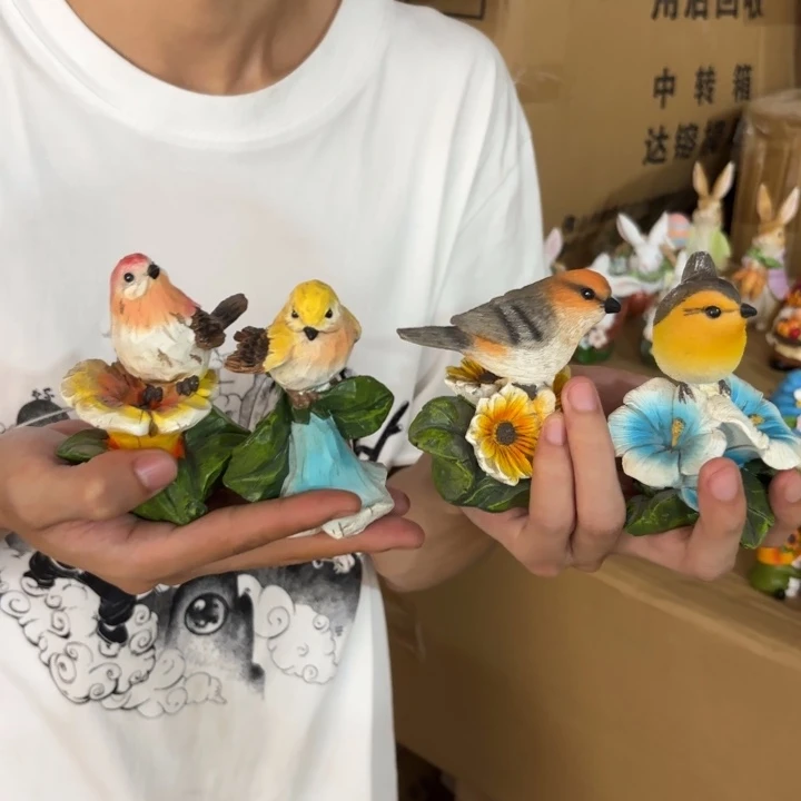 摆件样品样品样样品小鸟四个