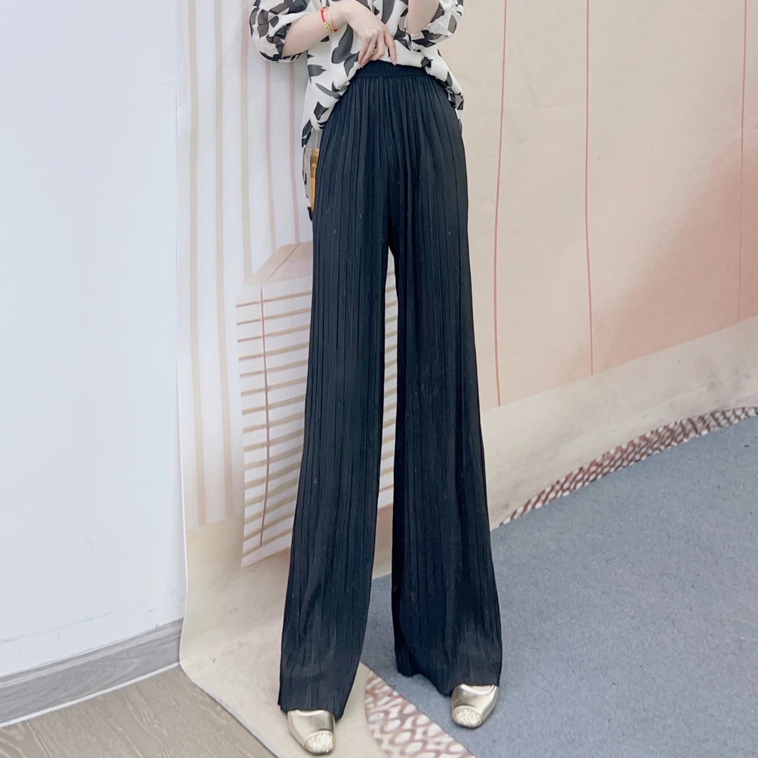 423【专柜同步在售】褶皱垂感轻薄拖地裤242423/GJ