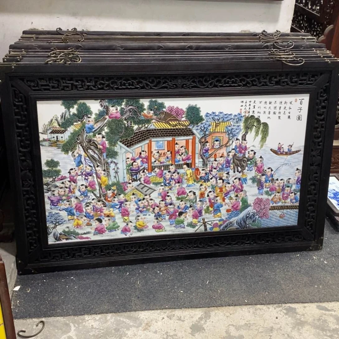 瓷片120*76 景德镇瓷板画柴窑烧制