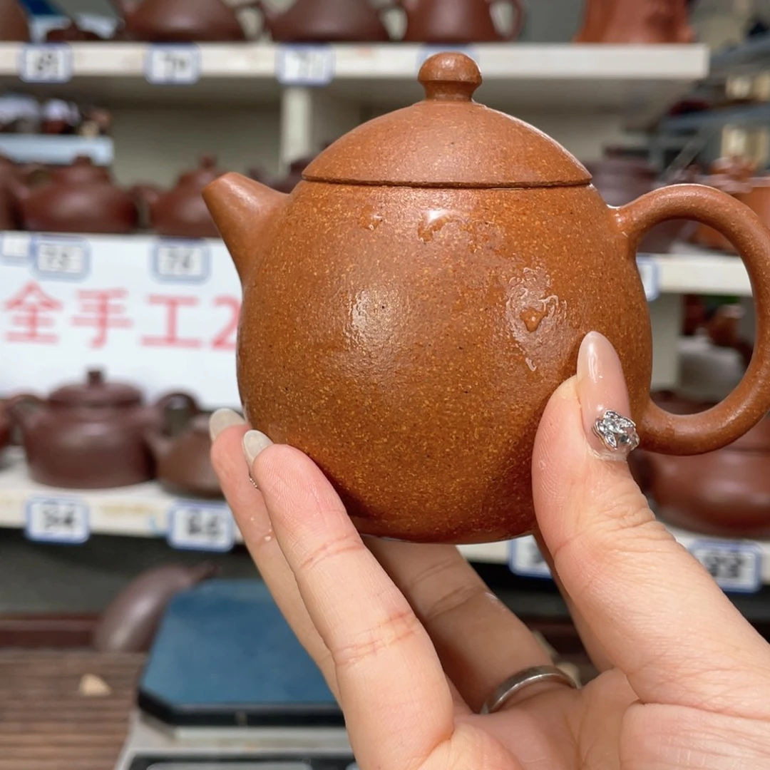 紫砂茶壶金降坡全手180毫升