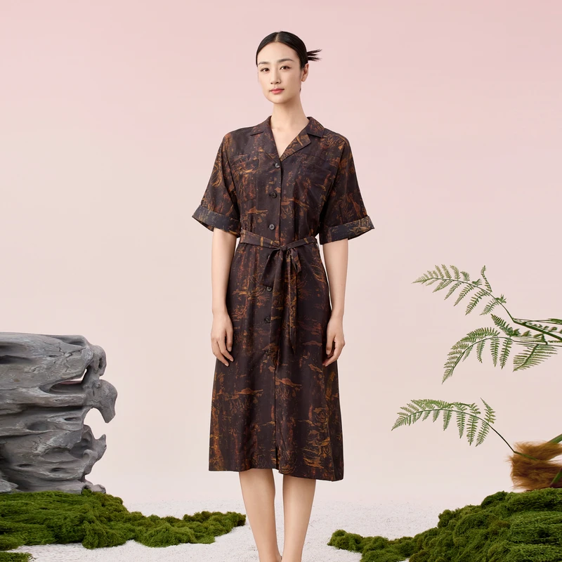 韦小宝25年款桑蚕丝连衣裙-2421147573