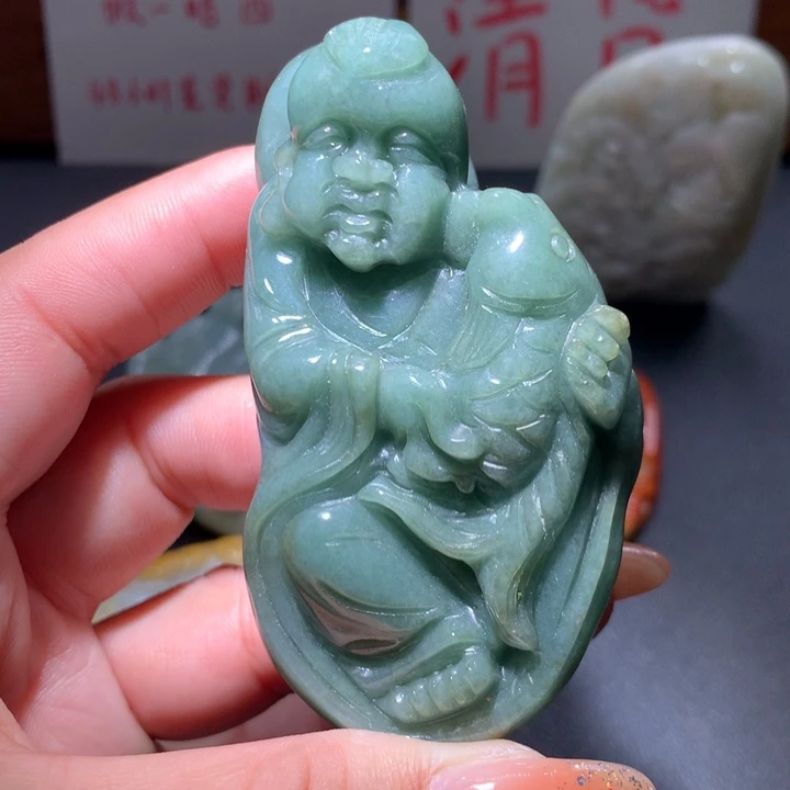 翡翠未镶嵌颈饰保真天然A货翡翠