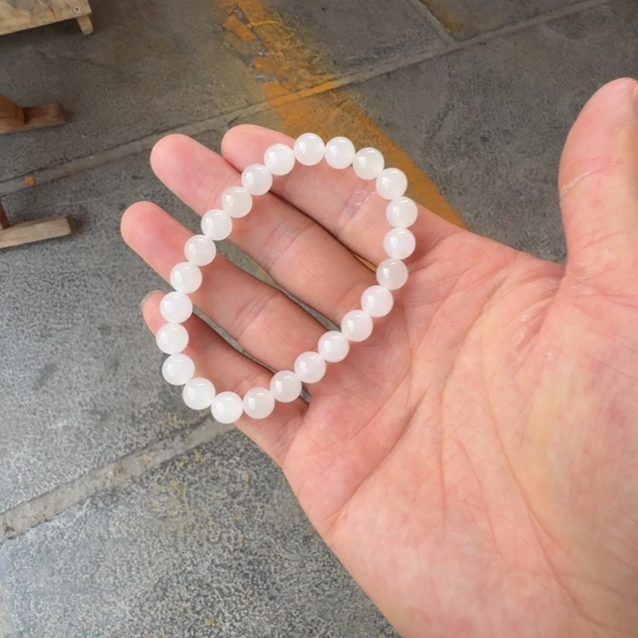 手链未镶嵌和田玉（白玉）