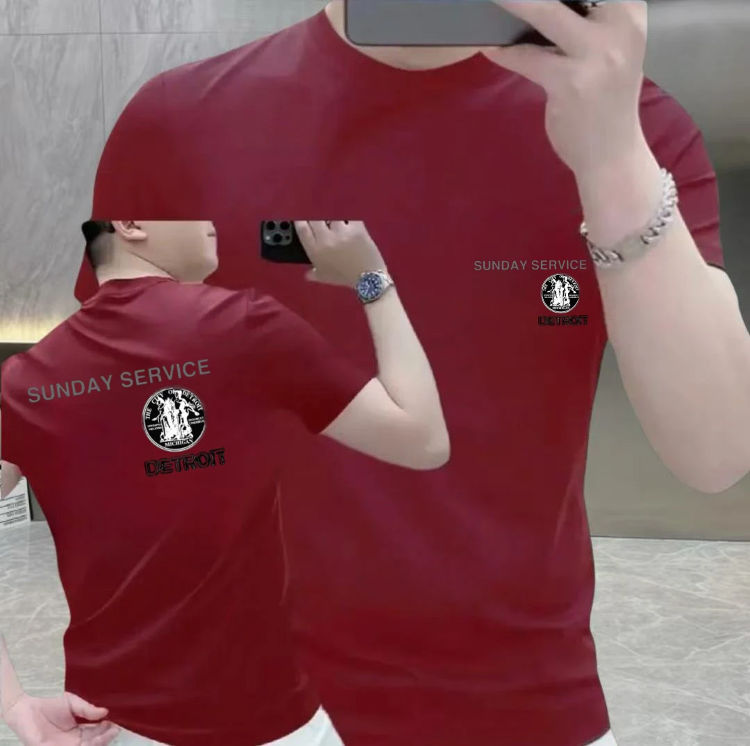 美式高端潮流重磅短袖T恤男女潮牌宽松圆领简约个性休闲夏季纯棉