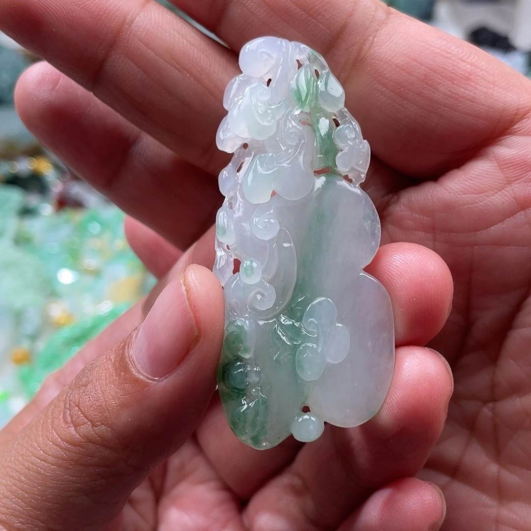 翡翠未镶嵌颈饰健**乐翡玉缘翡翠