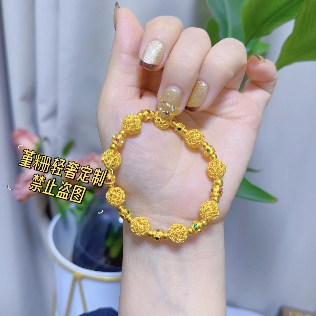 合金珐琅手链 经典花丝珠珠手链SL621