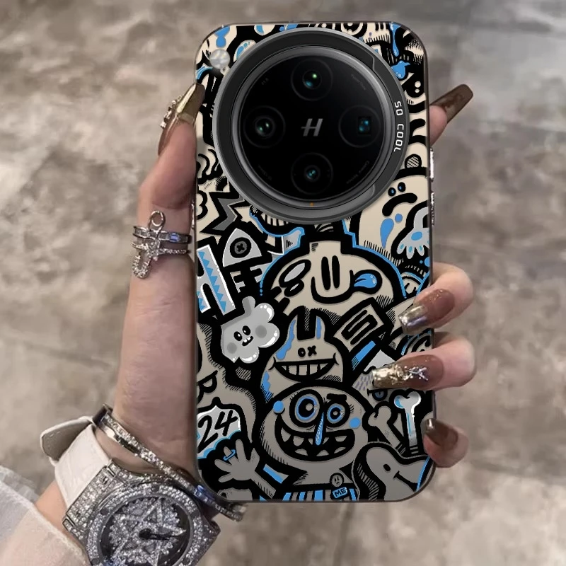 创意涂鸦适用OPPOFindX8s+手机壳X8Pro创意X8ultra新款磨砂保护套