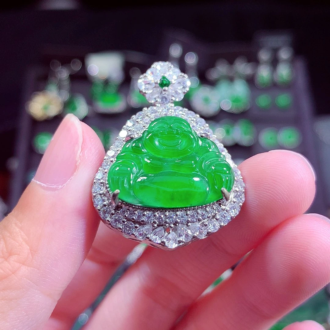 翡翠未镶嵌颈饰天然