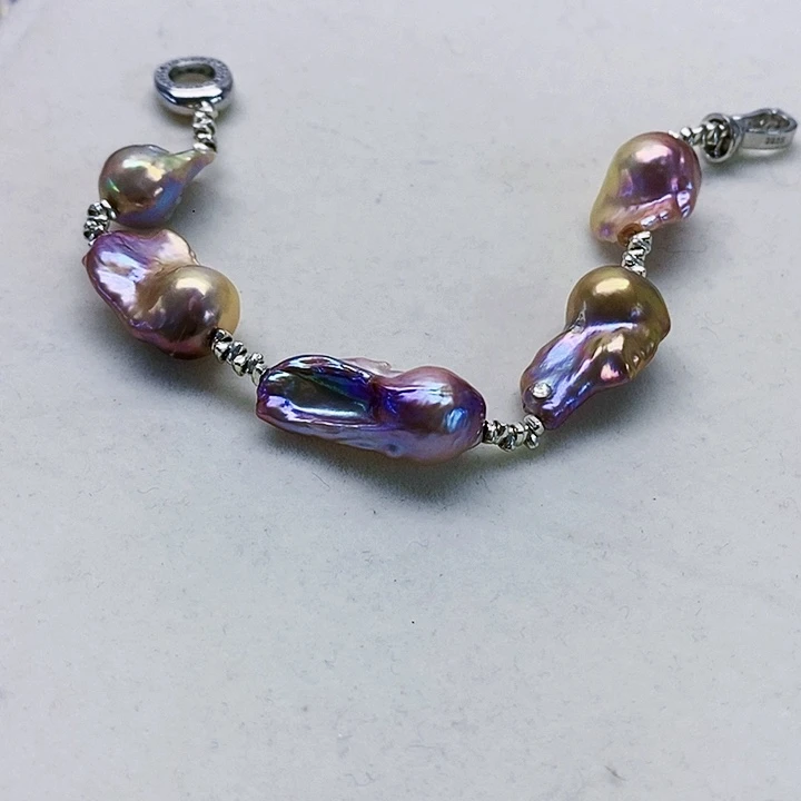 银S925镶嵌耳饰淡水珍珠