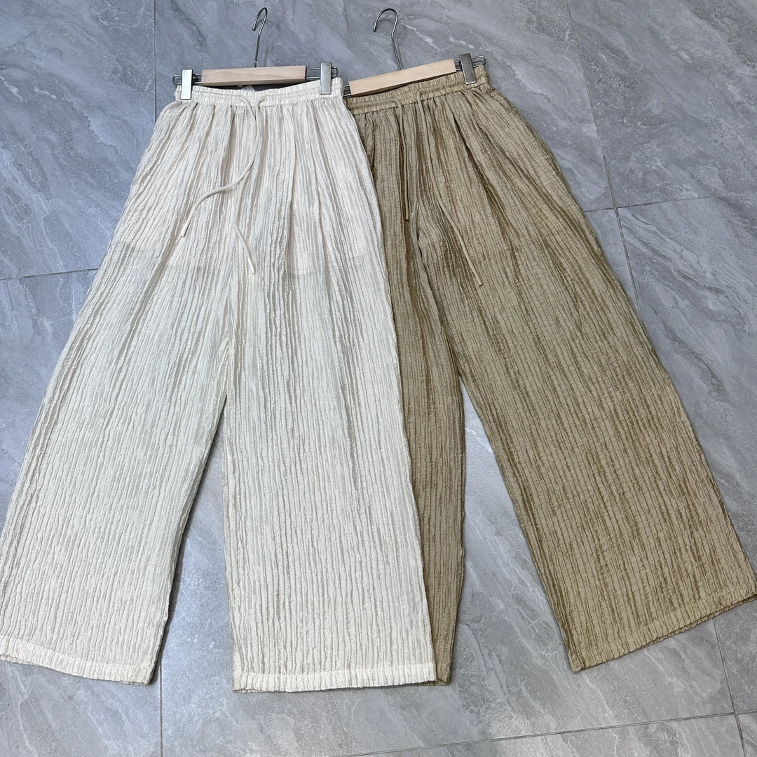 肌理感高腰垂感直筒裤13043