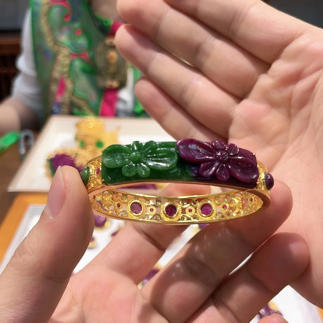 锦纶非金属手镯红宝