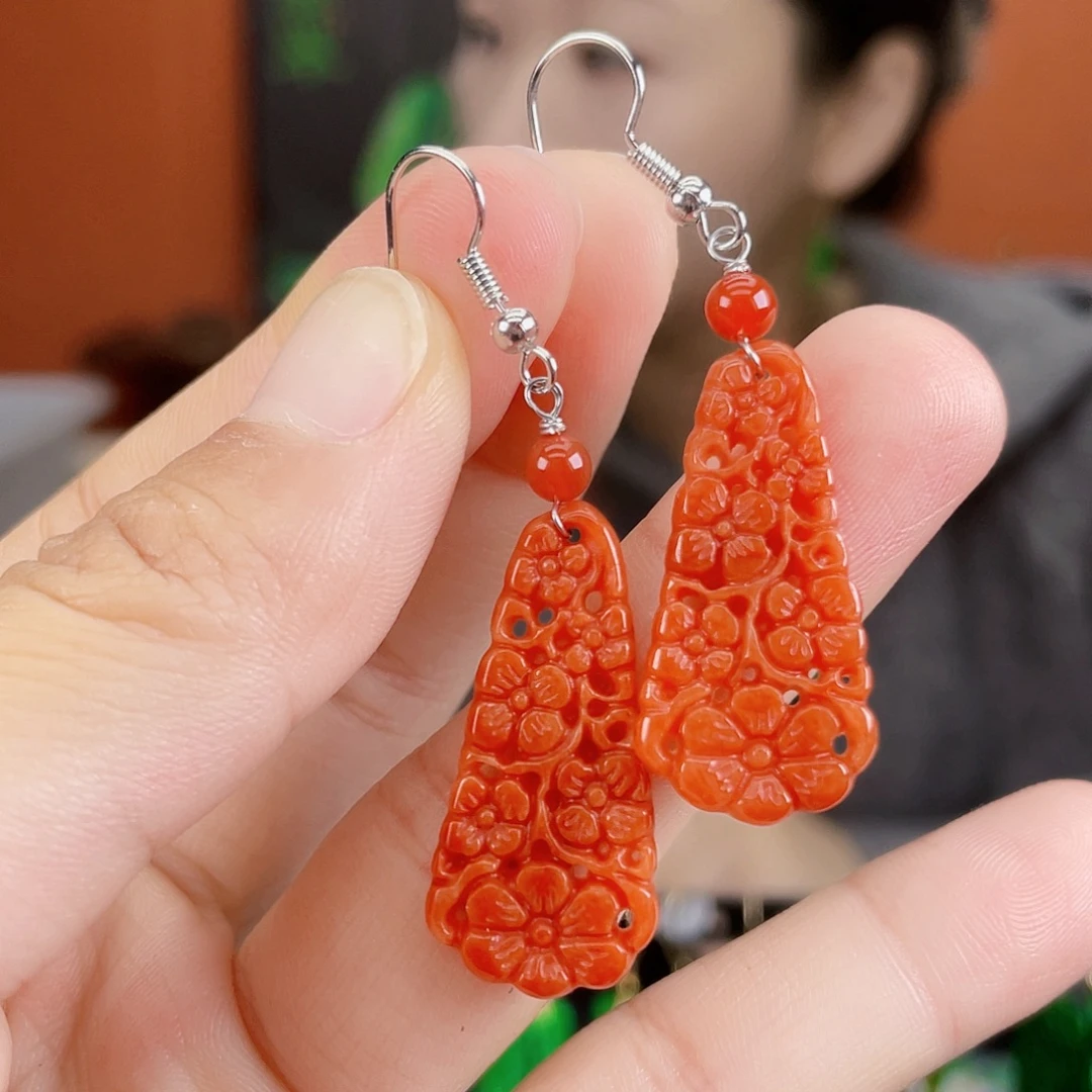 翡翠未镶嵌耳饰饰品