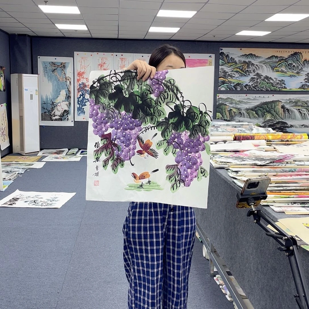 国画作品小姐姐放漏…