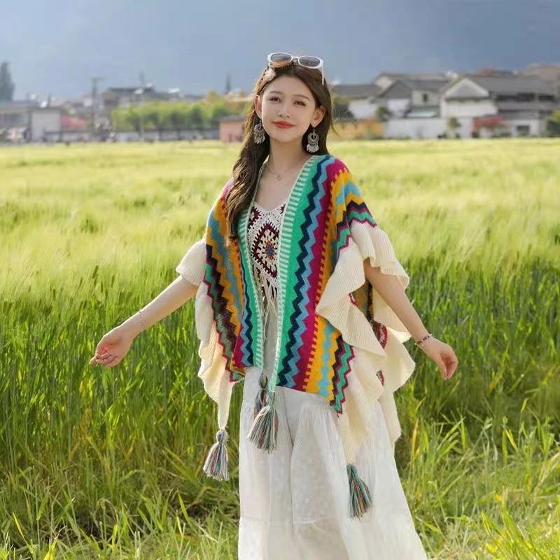 【201-401 】氛围感格子百搭保暖加厚披肩围巾