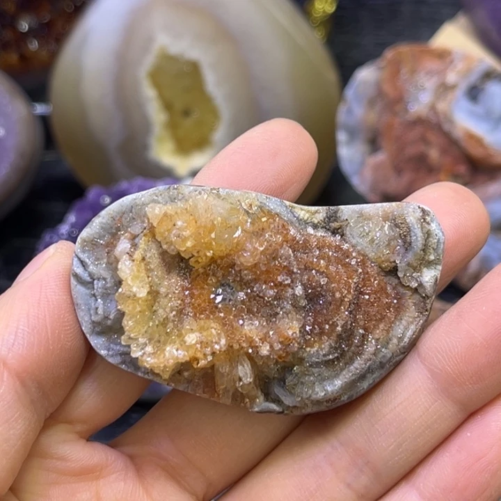 星***星水晶珠宝半成品未镶嵌大漏米眼奇石