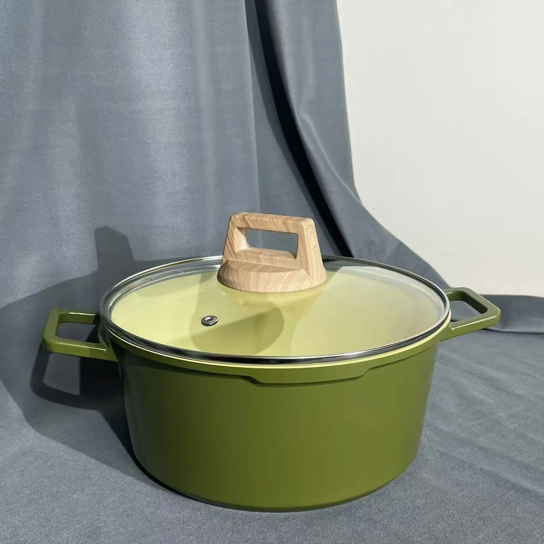 【胖哥粉丝专属】麦饭石汤锅不粘锅炖锅24cm