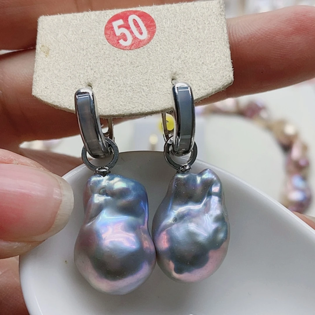 【闪购商品】淡水珍珠耳饰银S925镶嵌