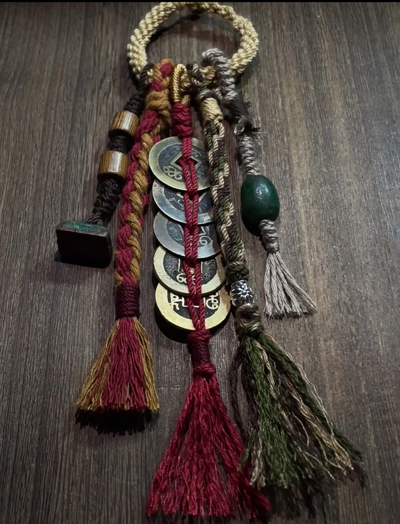 现代文创铜钱DIY钥匙扣