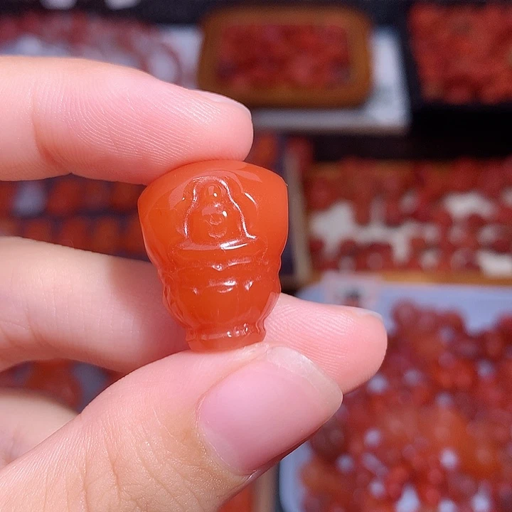 D***哥南红玛瑙未镶嵌南红悟道三通