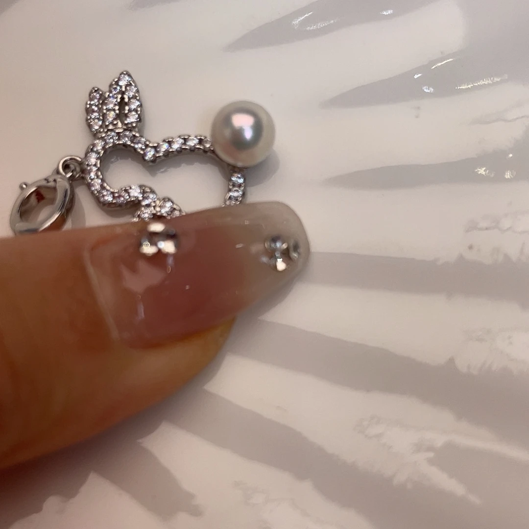 海水珍珠银S925镶嵌吊坠(不含链)