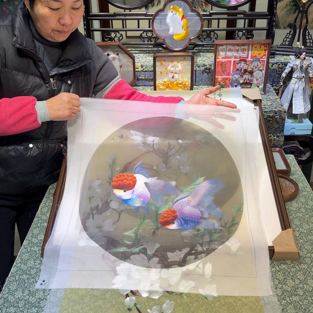 刺绣手工苏绣工艺单面绣片