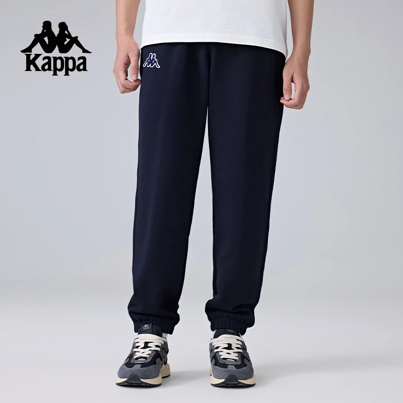 Kappa卡帕背靠背索罗娜运动长裤男士2025新款针织裤子休闲束脚裤