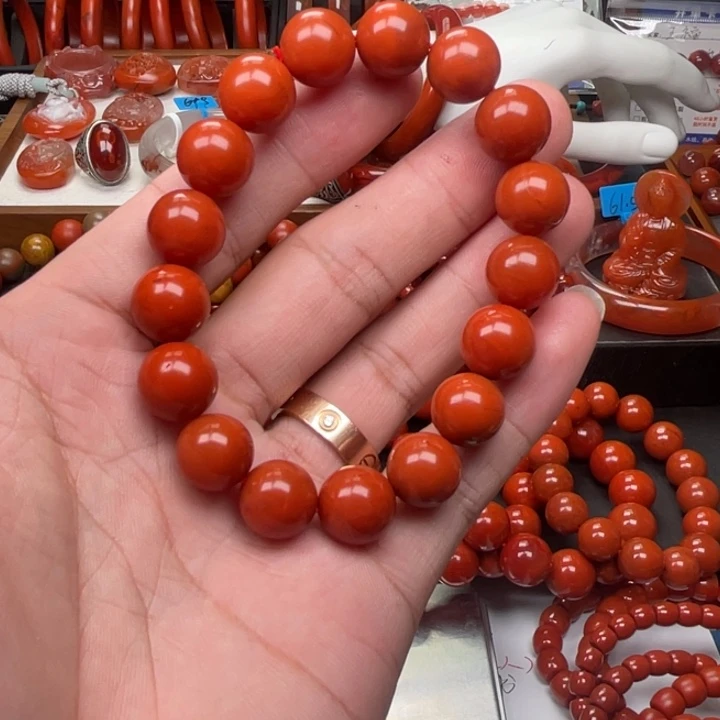 南红玛瑙未镶嵌手链