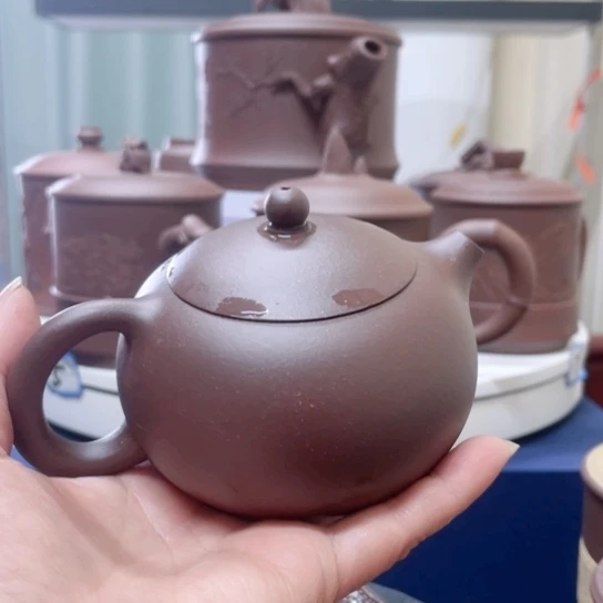 紫砂茶杯底槽清西施壶