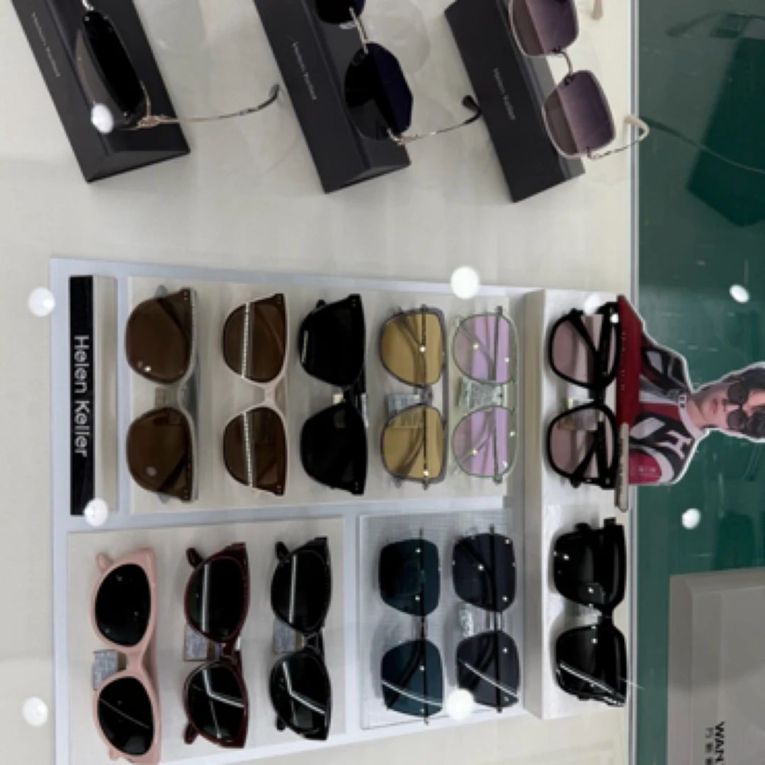 海伦凯勒防晒防紫外线百搭男女夏季情侣款卡片墨镜