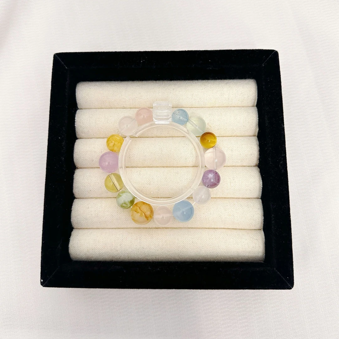 拍2件【夏日多巴胺】天然多宝水晶手串手链 多样性发