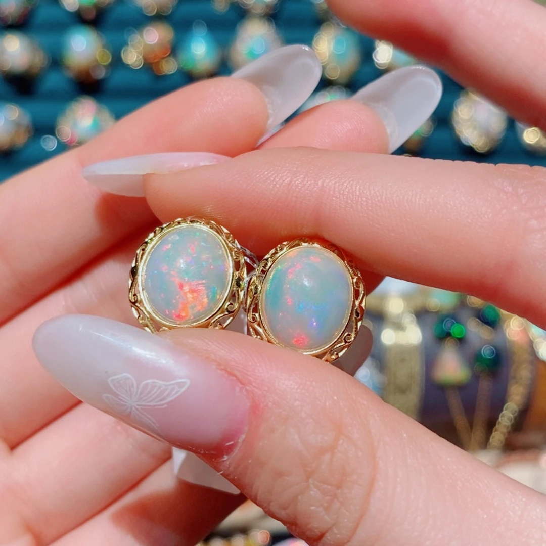 欧泊欧泊耳饰银S925镶嵌