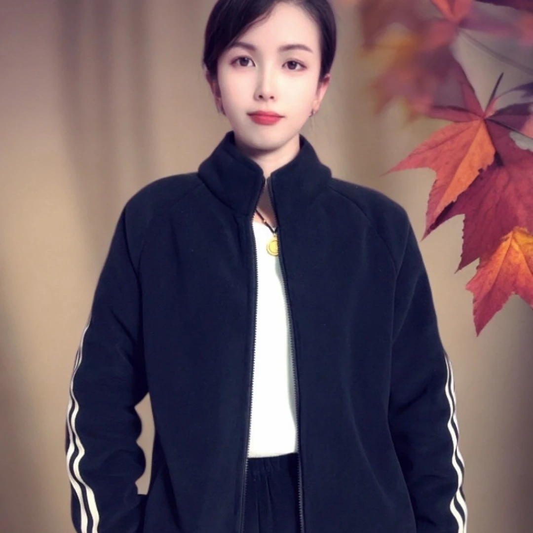 2025秋冬新款海豚绒男女同款立领拉链加绒厚款外穿家居服睡衣套装
