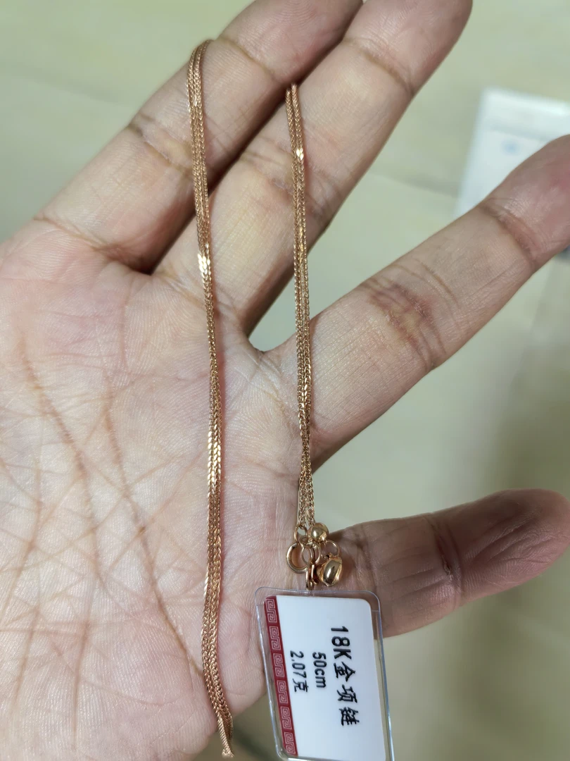 18K玫瑰金项链时尚