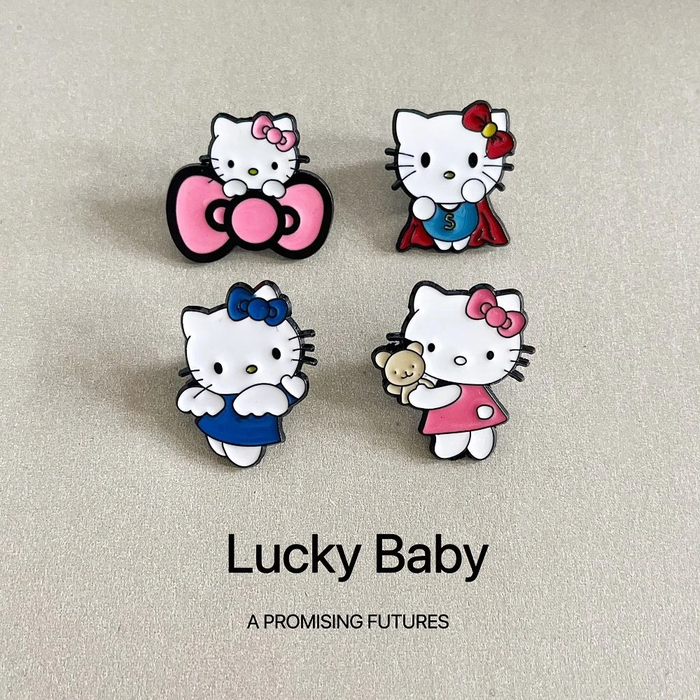 合金胸针 【KT小铺】可爱凯蒂猫合金胸针配饰饰品猫咪甜美卡通三