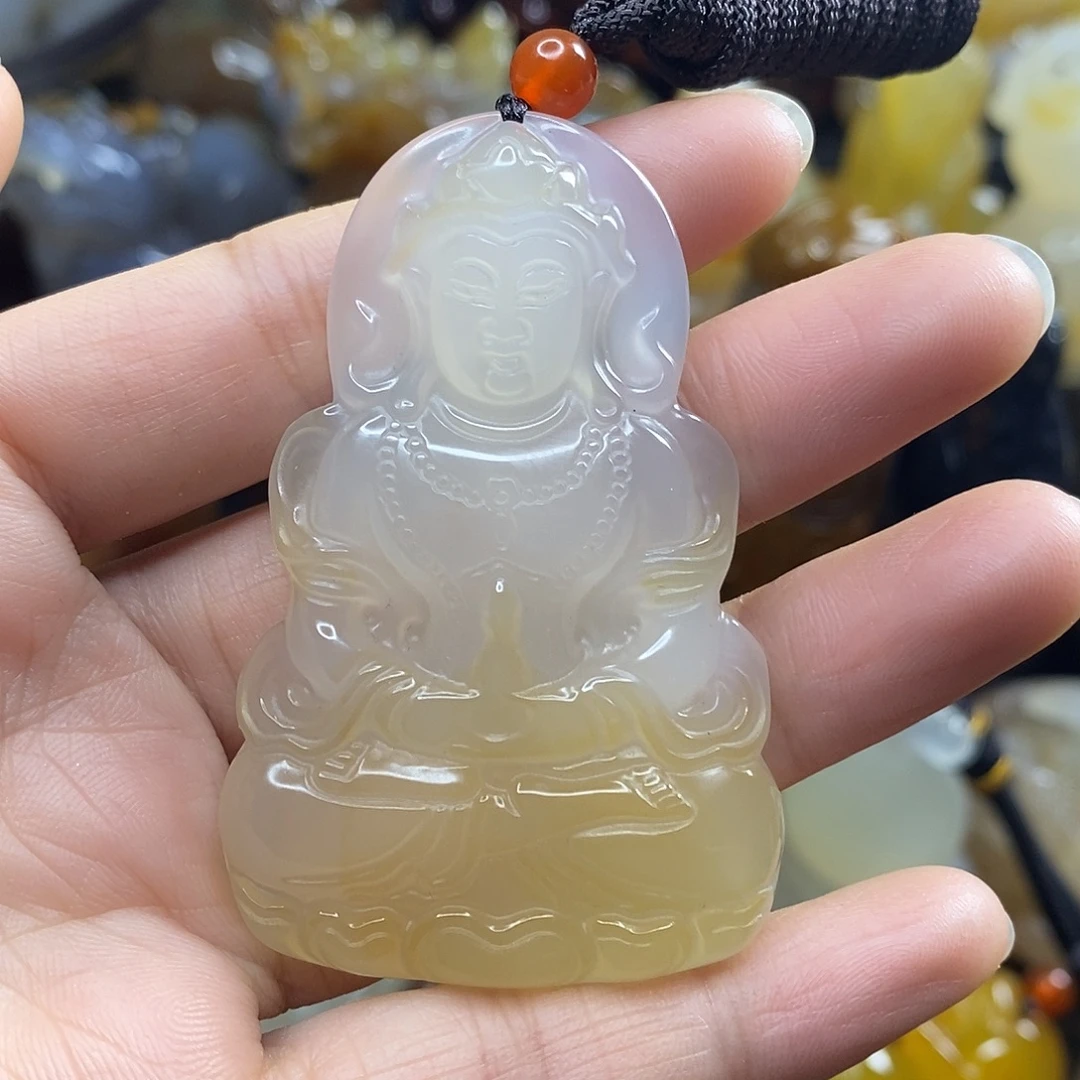 玛瑙/玉髓未镶嵌吊坠