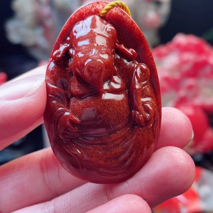 寿山石满满朱砂高山