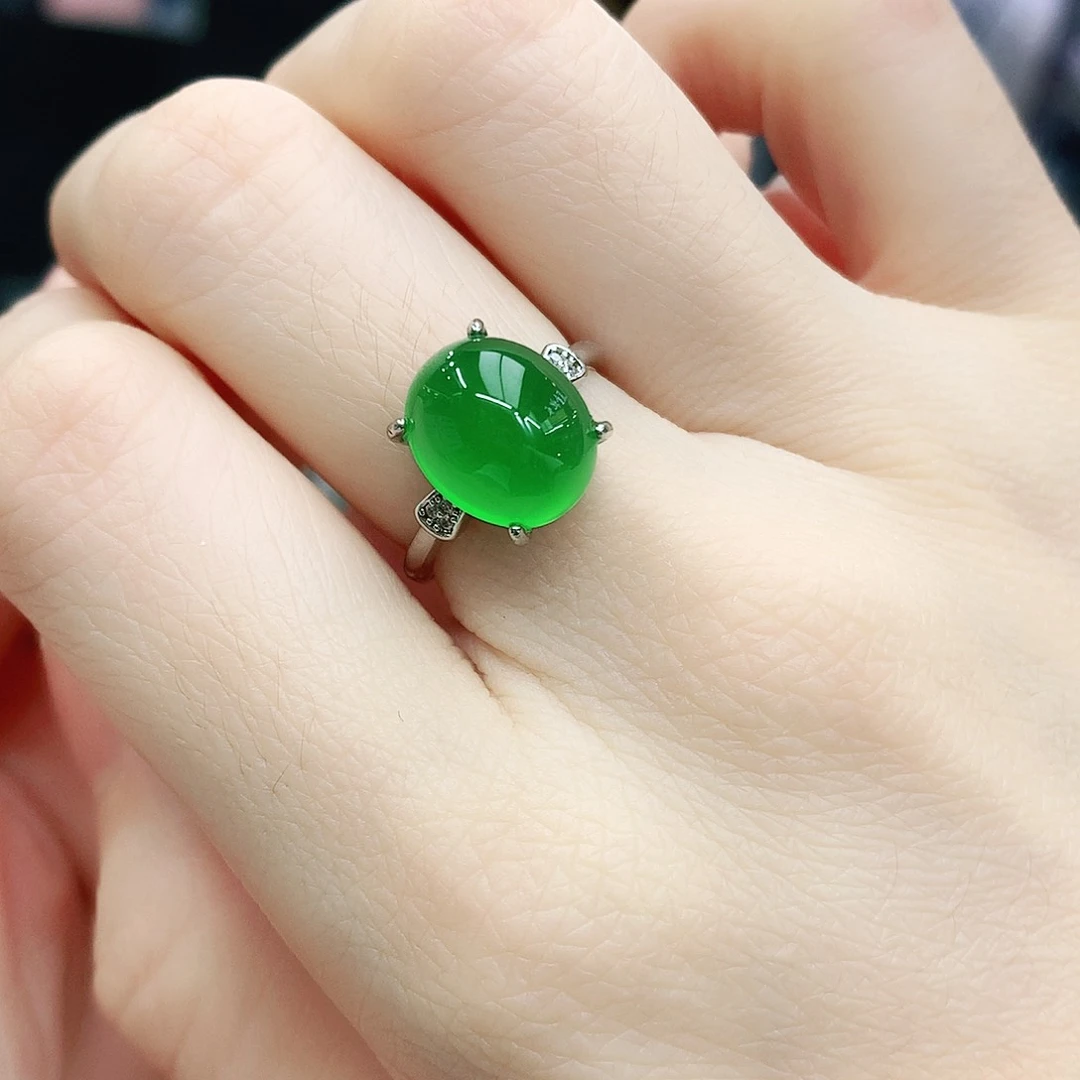 银S925镶嵌戒指玛瑙/玉髓