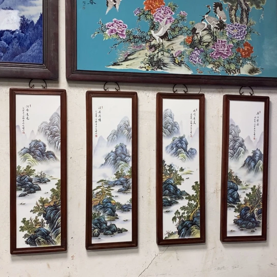 瓷片80*28*4 景德镇瓷板画柴窑烧制