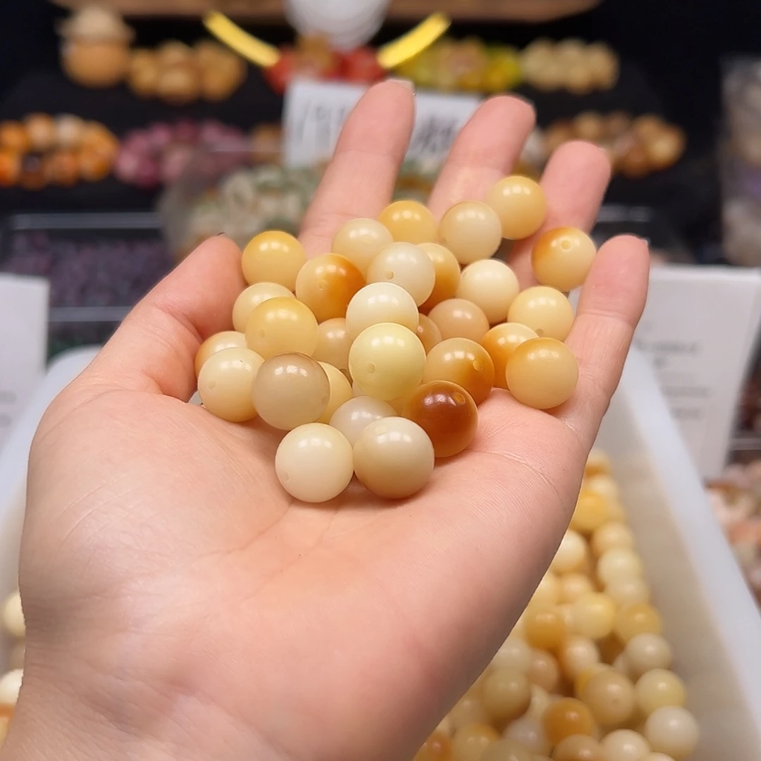 菩提根/象牙果手串卡13玉化炭烧圆120颗